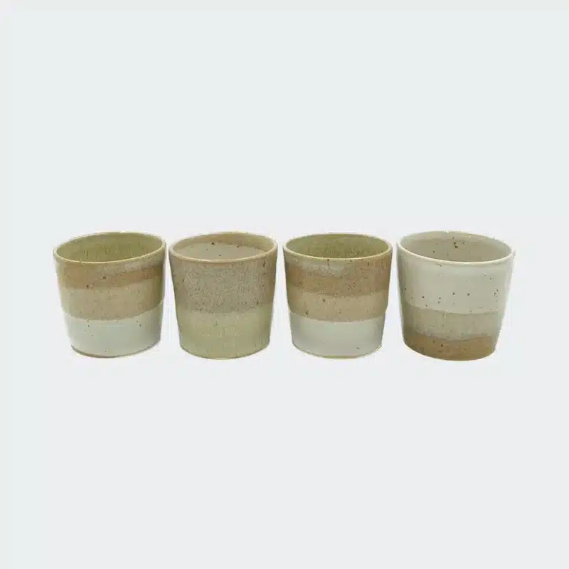 4 Espressokopper fra Bornholms Keramikfabrik