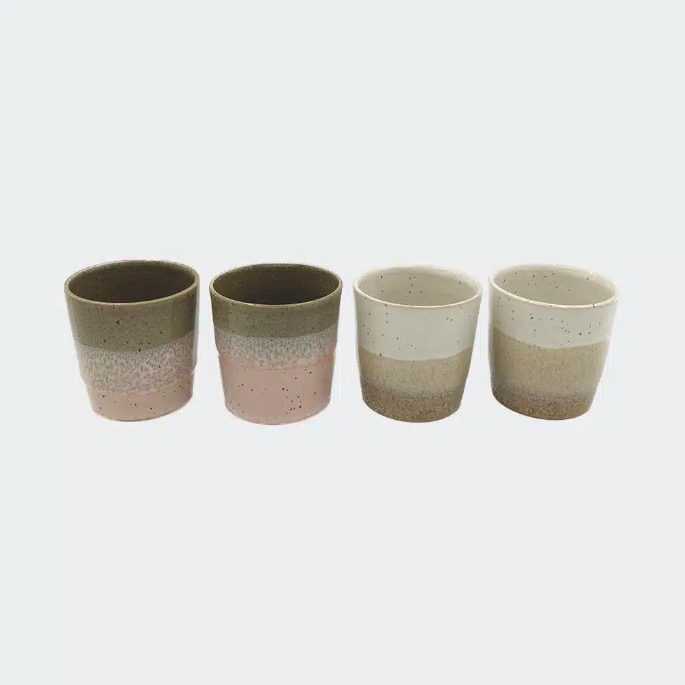 4 stk espressokopper fra Bornholms Keramikfabrik. Varenummer: 53450-5