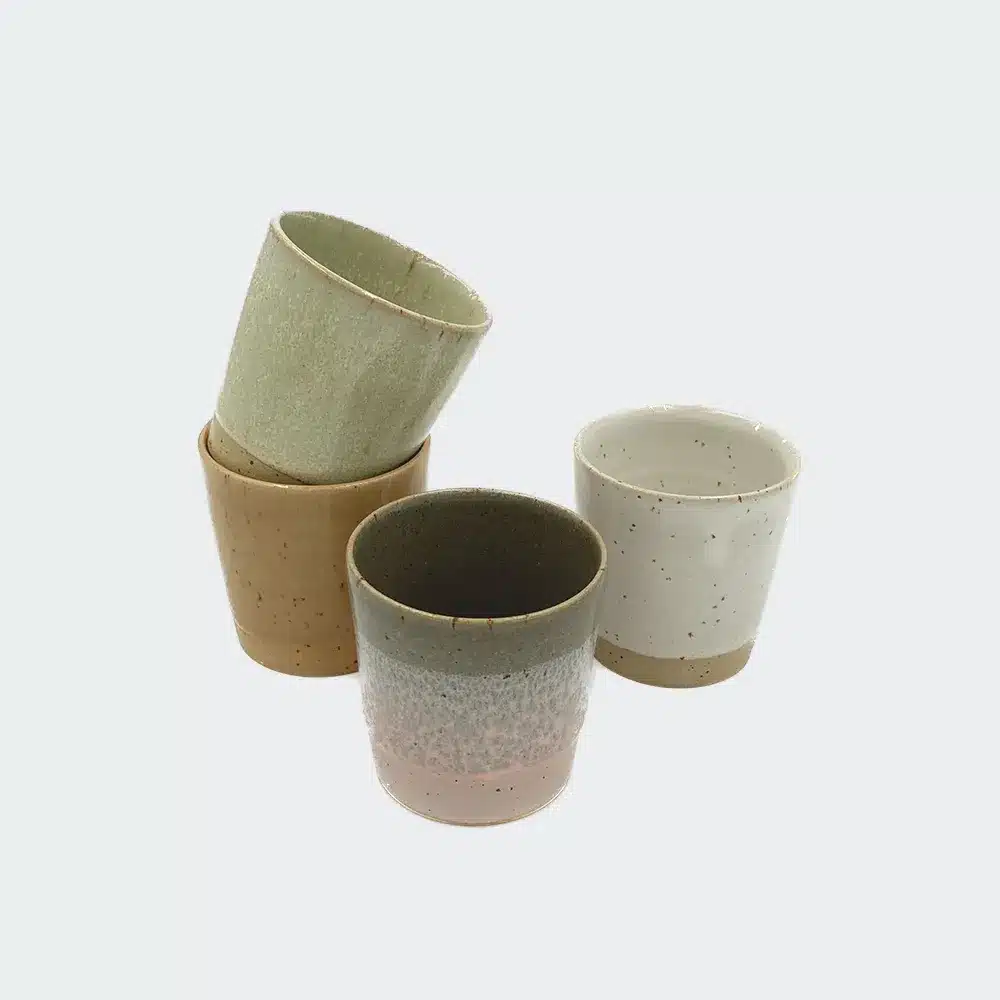 4 stk espressokopper fra Bornholms Keramikfabrik. Varenummer: 53450-4