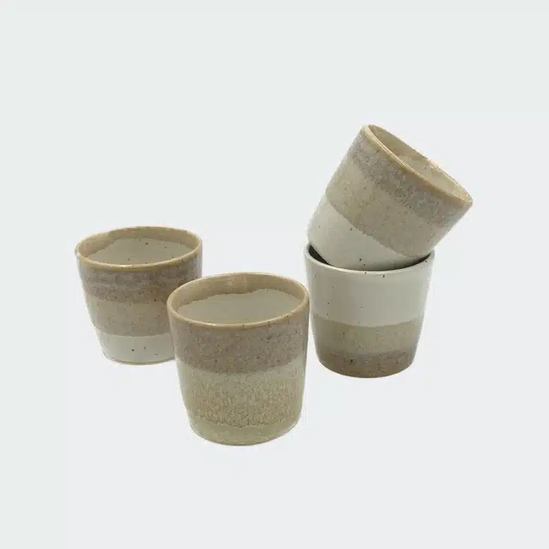 4 stk espressokopper fra Bornholms Keramikfabrik. Varenummer: 53450-3