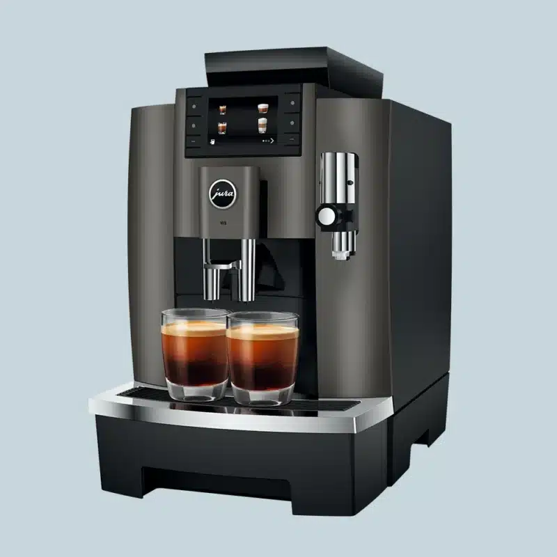 Jura W8 (EA) Dark Inox med to kopper kaffe