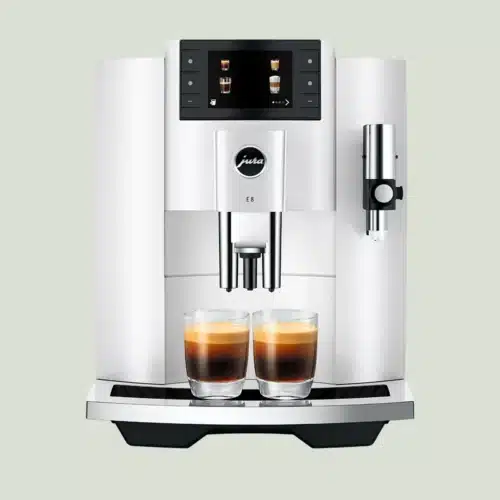 Jura E8 (EC) Piano White 15585 espressomaskine der brygger 2 espressoer