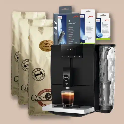 Jura ENA 4 Full Metropolitan Black med fuld plejepakke og 3 kg gourmetkaffe