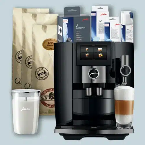 Pakketilbud med Jura J10 (EA) samt tilbehør og kaffe til en værdi af 1.727,-