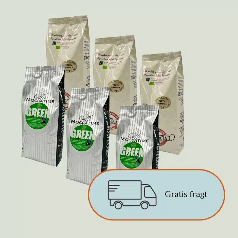 Økologisk kaffepakke med i alt 6 kg hele økologiske kaffebønner