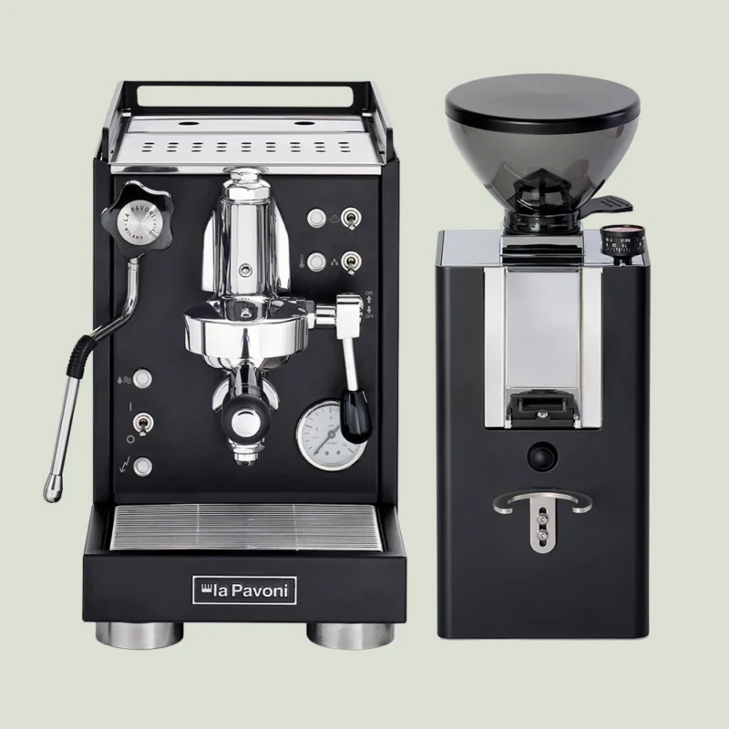 La Pavoni Mini Cellini Sort og Kube Mill Sort