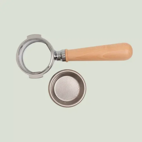 Lelit 58 mm bundløst portafilter i ahorn med filterkurv