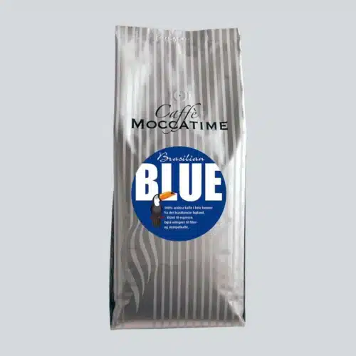 1 kg Moccatime Brasilian Blue 100% Arabica hele kaffebønner