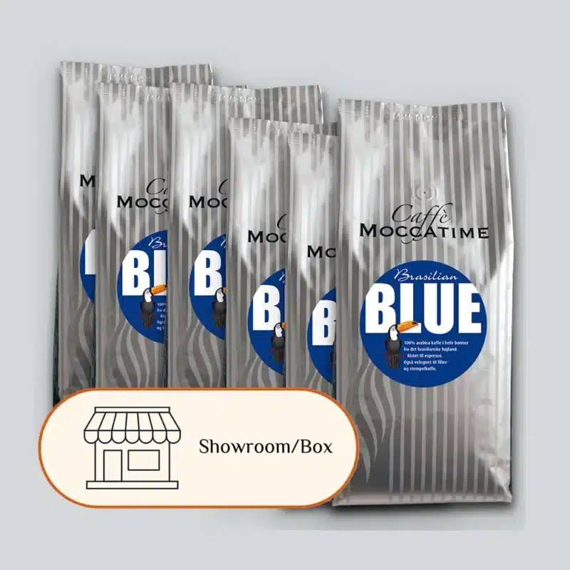 Kaffeklip 6 kilo Moccatime Blue Brazil til afhentning i showroom eller pakkebox