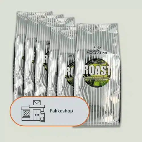 Kaffeklip - 6 kg Honduras Roast øko 100% Arabica med fragt til pakkeshop