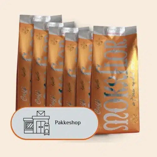 Kaffeklip, 6 kg Mokaflor Gold inkl. 3 x forsendelse til din nærmeste pakkeshop
