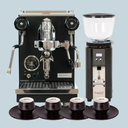 Profitec Pro 400 Black Edition, Profitec Twist A54 og 4 espressokopper