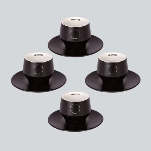 4 stk Profitec cappuccinokopper med underkopper