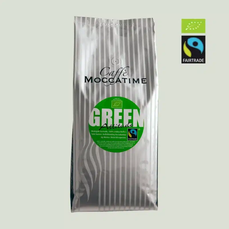 Moccatime Green 100% Arabica Øko Fairtrade-kaffebønner